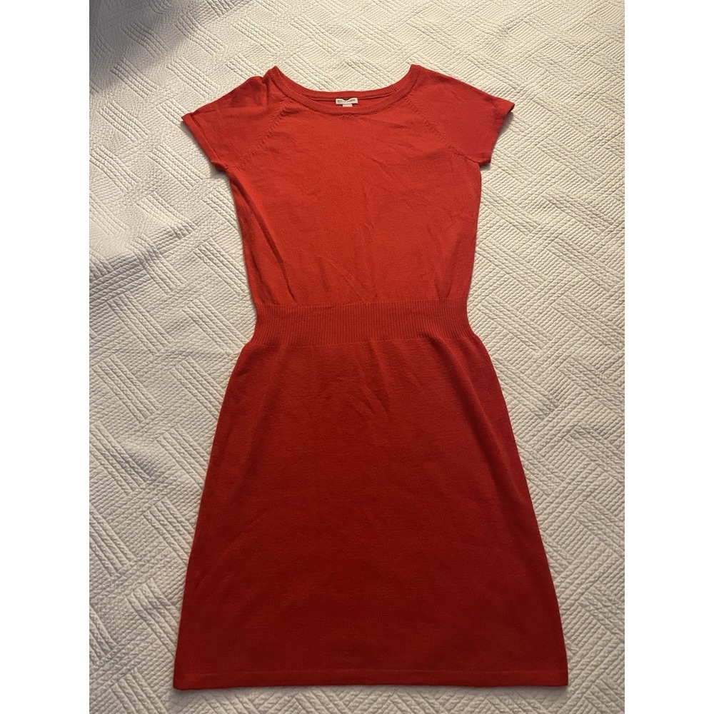 Boston Proper Dress Size Small Red Office Or Date Night Knee-length Silk Knit - Picture 5 of 10